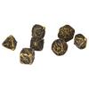 7pcs Hollow Skull Pattern Dice Portable Exquisite Metal Polyhedral Dice Set Props for Board Card