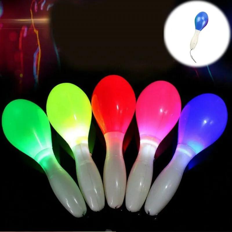 Light Led Maracas Up Neon Sensory Toy Plastic Flashing Concert Atmosphere Props