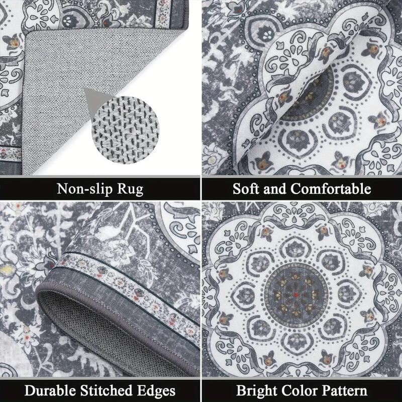 Набор из 3 предметов коврик для пола ковры в богемном стиле кухонный ковер нескользящий удобный моющийся кухонный декор офис спальня коридор