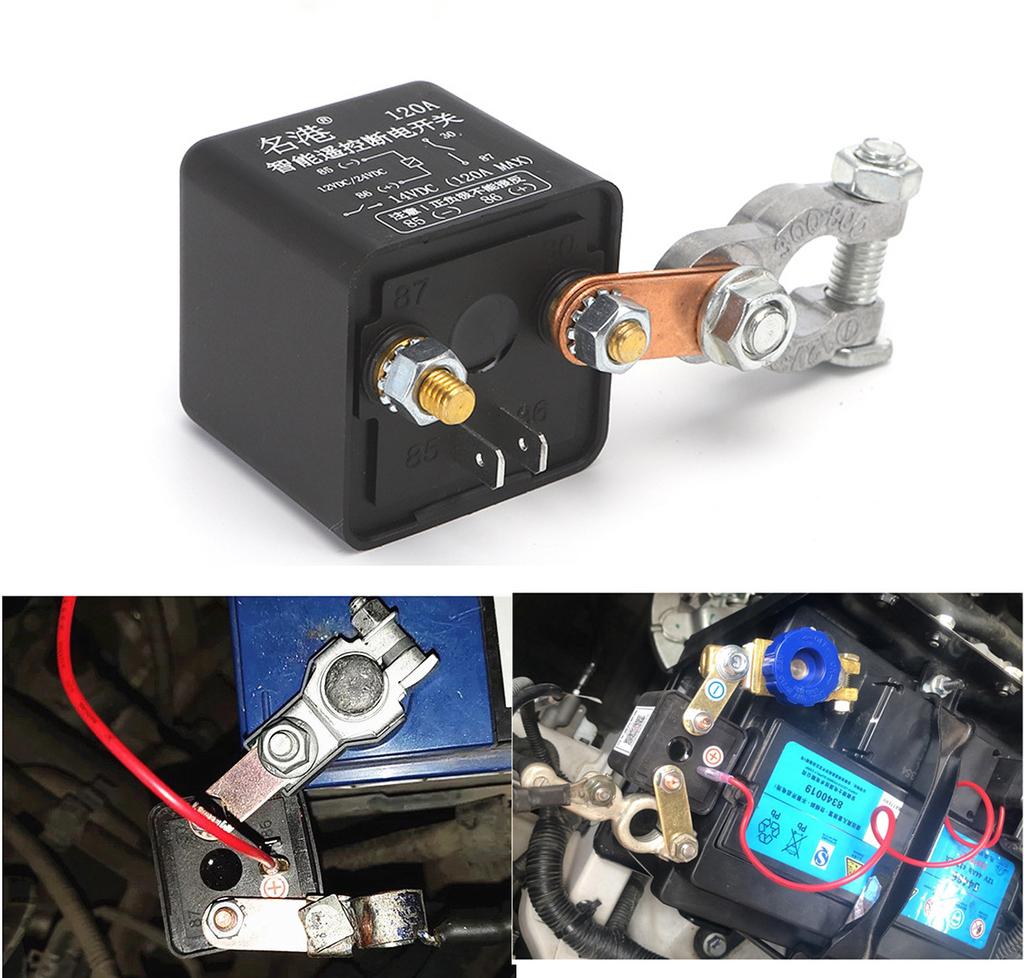 Универсальное реле переключателя аккумулятора 12 В 120 А/200 А/250 А Интегрированное беспроводное дистанционное управление Разъединитель Отключающий Главный выключатель