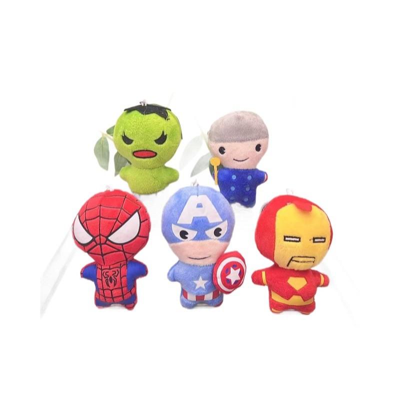 Плюшевая игрушка Marvel Avengers Человек-паук Мягкий брелок с дизайном Железного человека и Халка для детей