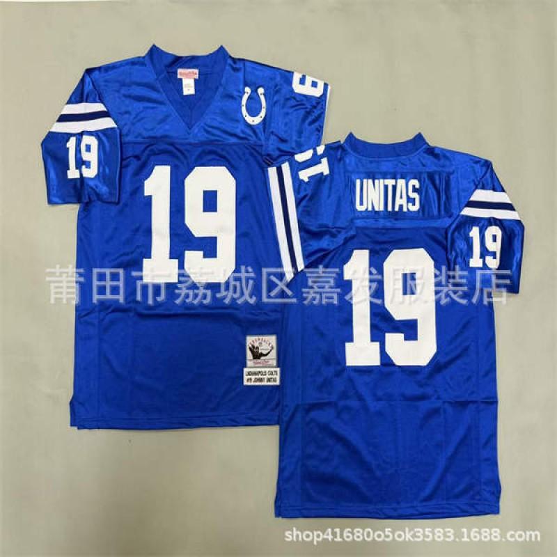 Retro NFL Indianapolis Colts Atlanta Falcons Football Jersey Cotton Unisex Sport Shirt Men Women Outdoor Game Wear