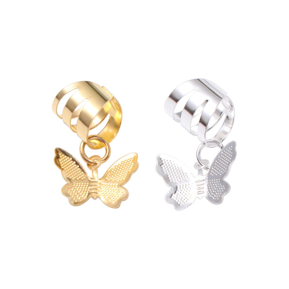 20 шт. бабочка полые волосы кольцо плетение волос косички трубки дреды бусины женщины