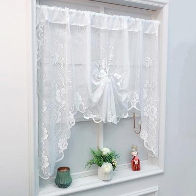 1 панель, перегородка, дверная перегородка, износостойкая декоративная занавеска из полиэстера, полезный цветочный дизайн, кружевная занавеска для гостиной с завязками для балкона