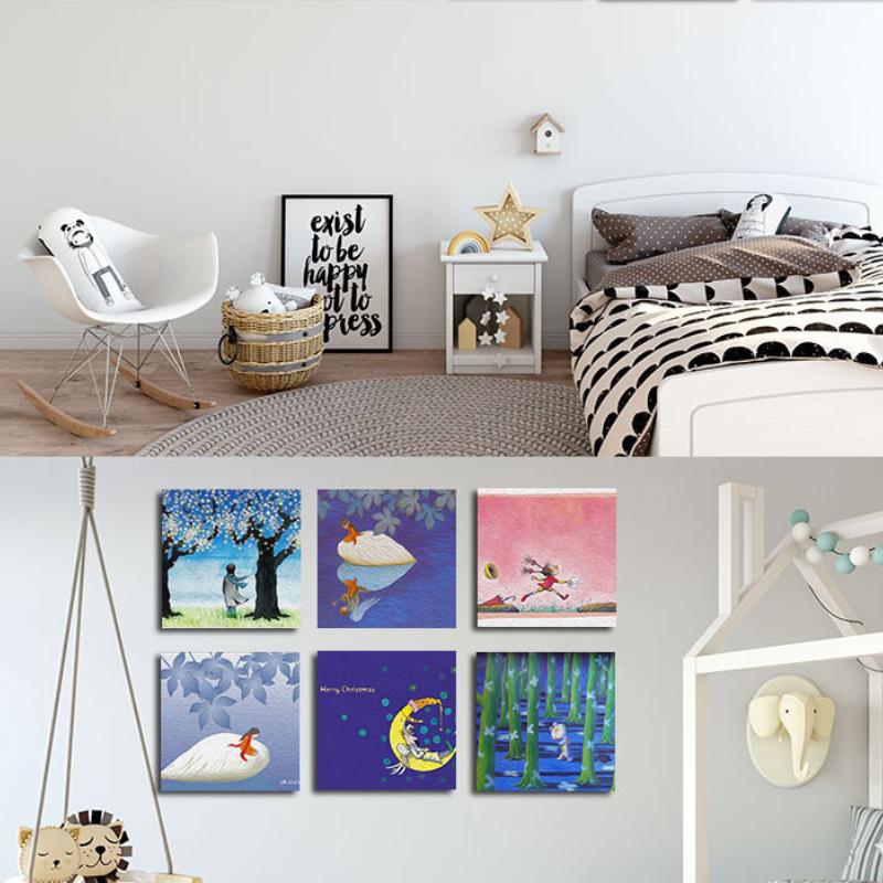 Картина маслом по номерам для детей 20x20 см. Развитие хобби. Ручная роспись. Детский рисунок. Обучение рисованию детей.