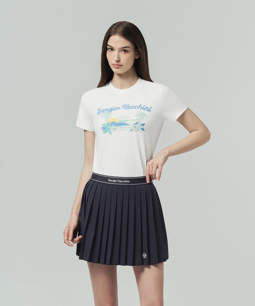 SERGIO TACCHINI W Cool Match Graphic Short Sleeve T-Shirt (White)