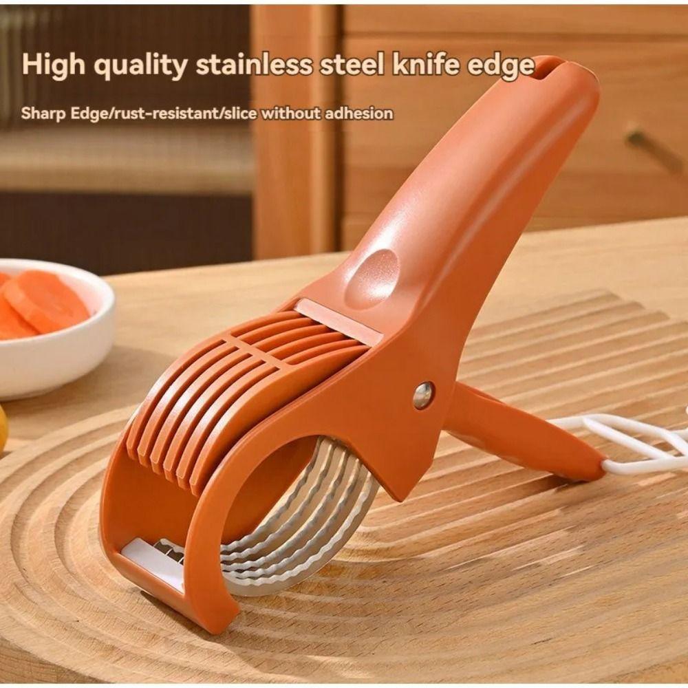 Stainless steel Manual Fruit Slicer Non-slip Handle Vegetable Chopper Fruit Chopping Tool Banana