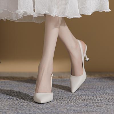 Новые стильные туфли на высоком каблуке с острым носком, универсальные туфли с открытым носком, женские туфли на полых шпильках