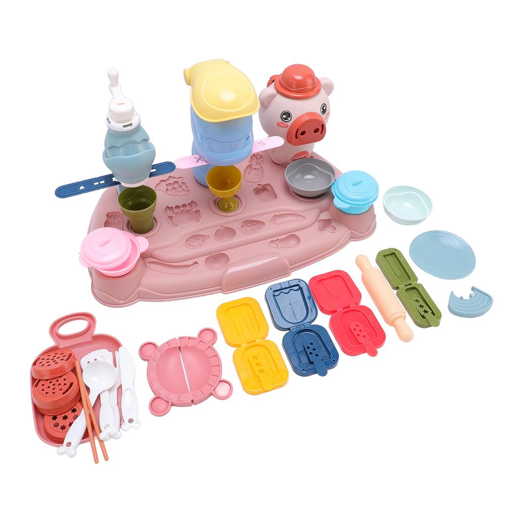 Color Dough Play Set Plastic Develop Creativity Improve Hands Eye Coordination Fun Noodle Maker