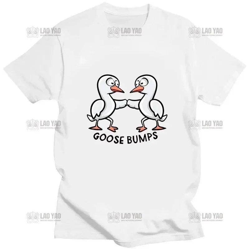 Kawaii Goose TShirt Funny Goosebumps Silly Goose T Shirt Women Unisex Casual Commuter Tops Oversized Tee Camisetas Custom Shirts