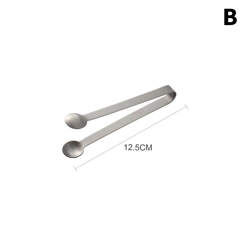 Stainless Steel Ice Tongs Portable Coffee Sugar Cubes Mini Serving Tongs BBQ Meat Tong Macaron Food Clamp for Coffee Bar Party