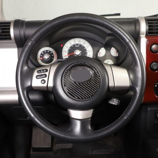 Soft Carbon Fiber Steering Wheel Sticker For Toyota FJ Cruiser 2007-