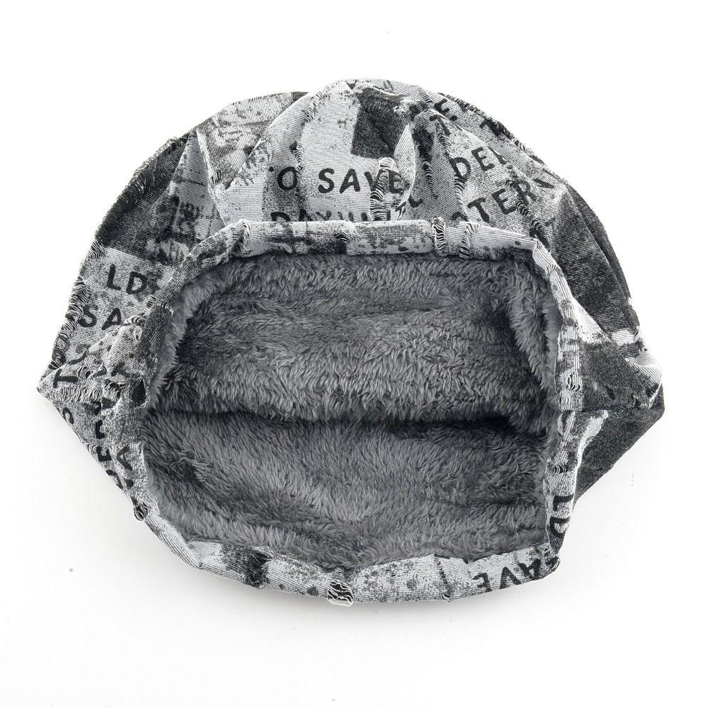 Tie-dye Slouchy Beanie Hat Stretchy Streetwear Beanie Retro Plush Lined Beanie For Men Women