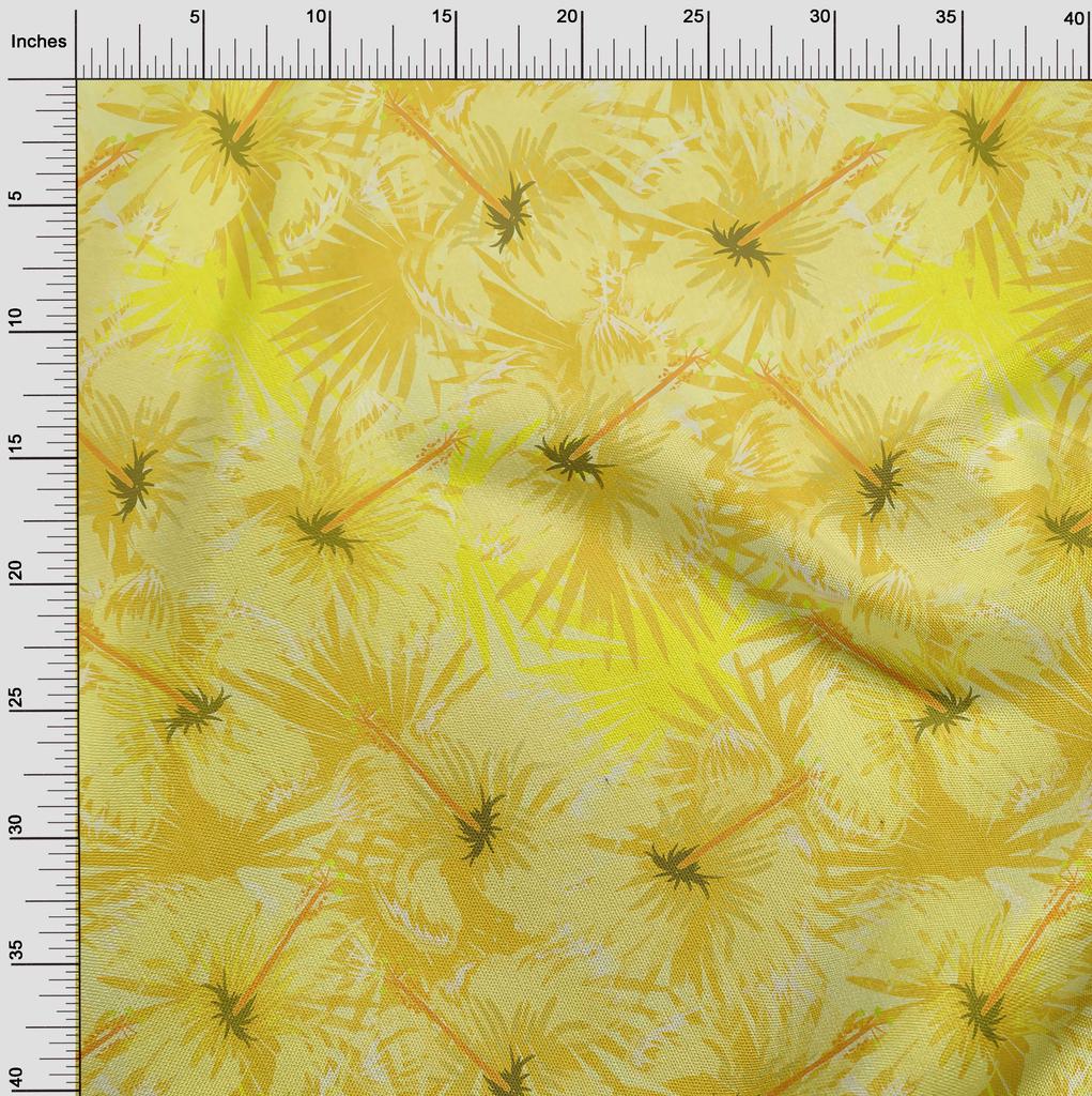 oneOone Хлопковая гибкая темно-бирюзово-зеленая ткань, тропические абстрактные листья, шитье, ремесленные проекты, принты на ткани в ярдах, 40 дюймов