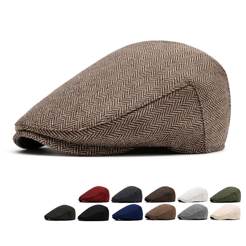 Мужская классическая британская кепка газетчика, берет из искусственной шерсти, ретро-кепка