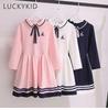 Платье для девочек, весенне-осеннее детское платье принцессы с длинными рукавами в консервативном стиле, детская одежда для подростков