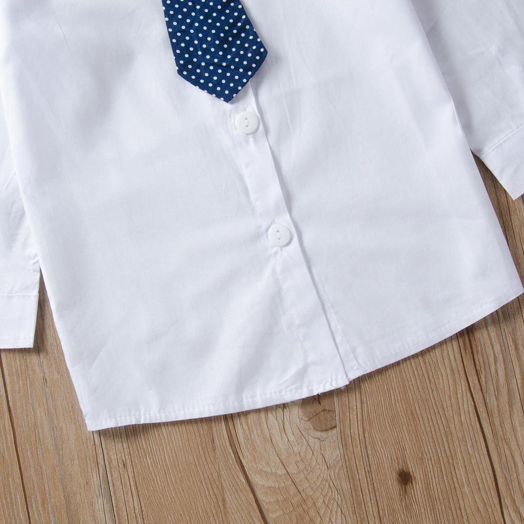 Toddler Kid Boy Tops Shirt Waistcoat Tie Pants Formal Suit Outfit Clothes Set