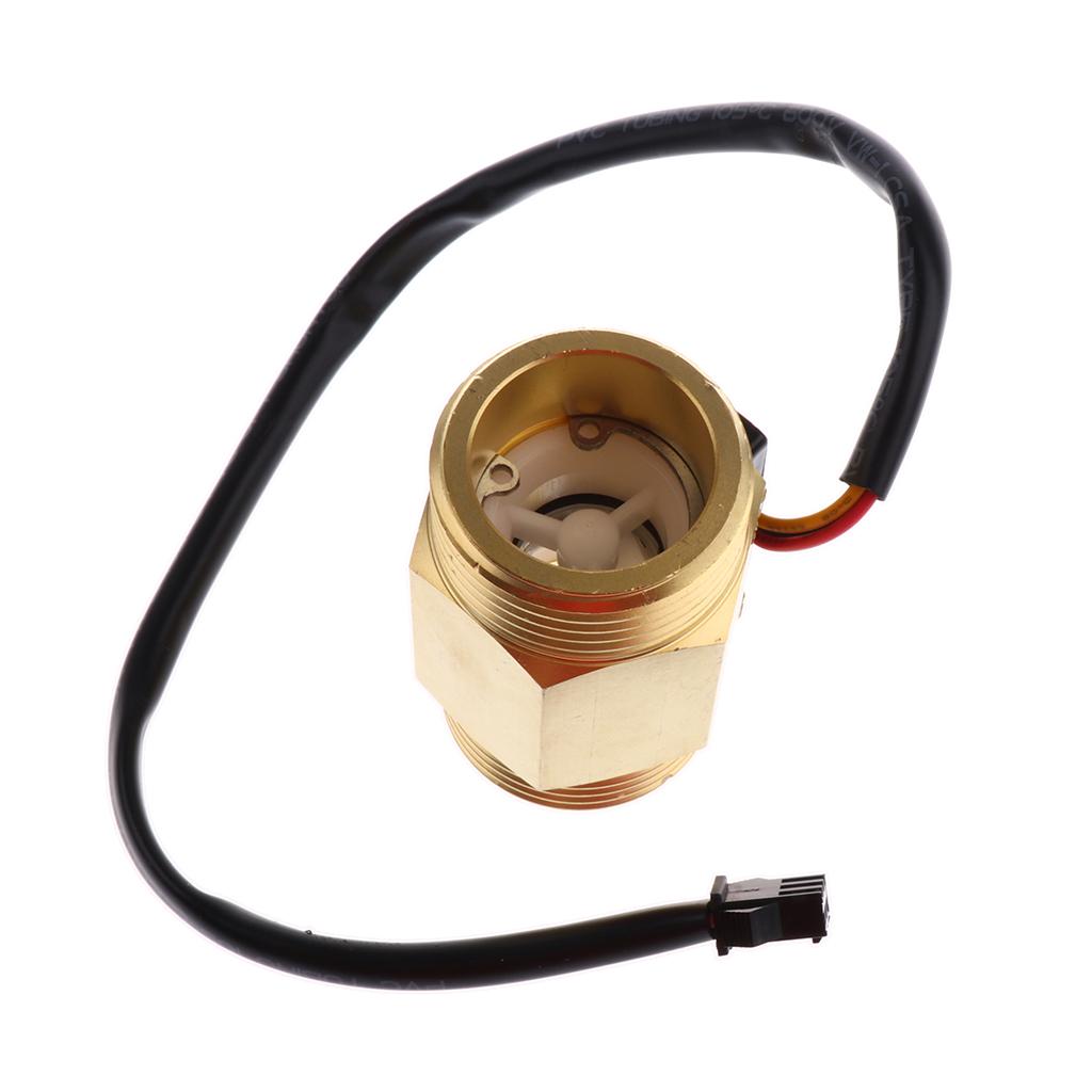 G1'' Hall Effect Liquid Water Sensor Meter 50L/min Copper