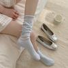 Summer Thin Bow Lolita Socks for Women, Sweet Ballet-style Pile Socks, Pure and Sensual Calf Socks