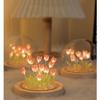 Day Gift Home Ornament Artificial Flower Luminous Table Lamp Bedside Sleep Lights Tulip Night Light