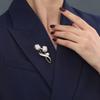 Жемчужный тюльпан Маленькие западные украшения Брошь одинарной строчкой Траурная брошь для женщин