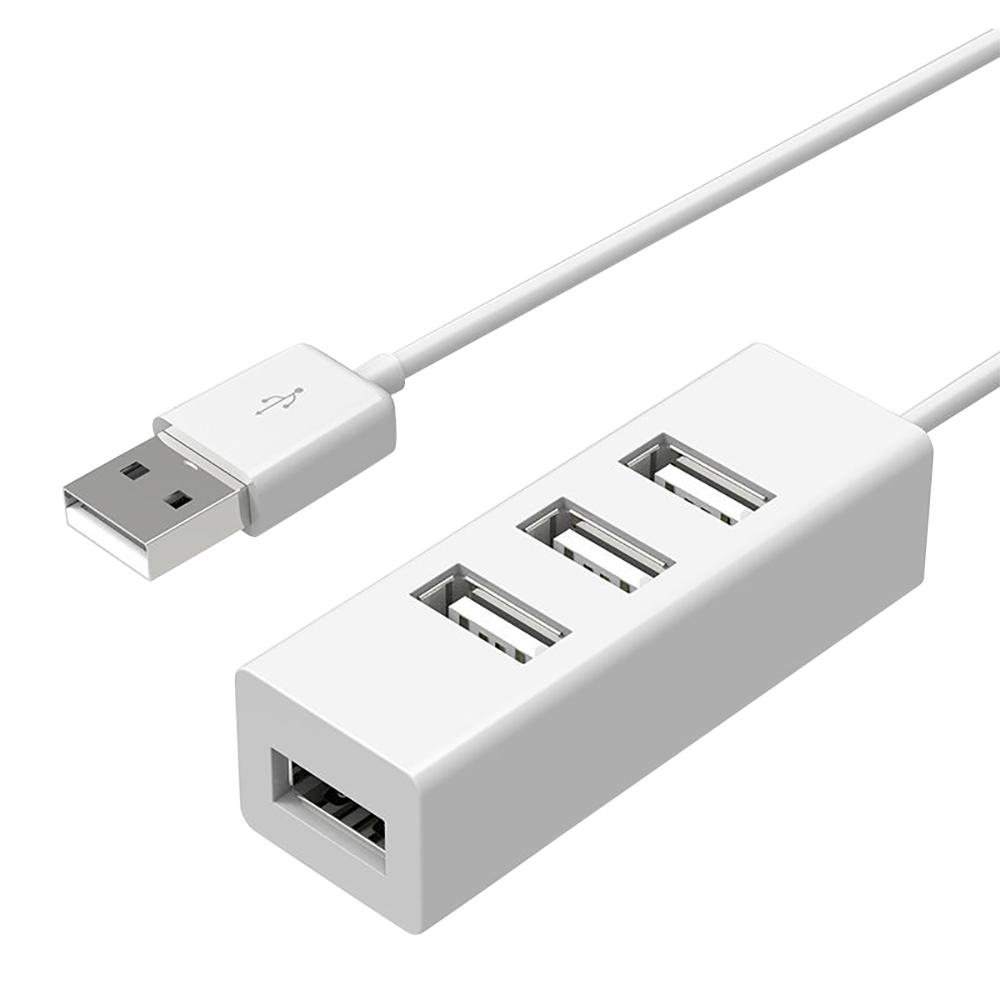 USB 2.0 концентратор USB-хаб 2.0 Многопортовый USB-разветвитель Адаптер питания Высокоскоростной 4-портовый Все в одном Для ПК Windows Компьютерные аксессуары