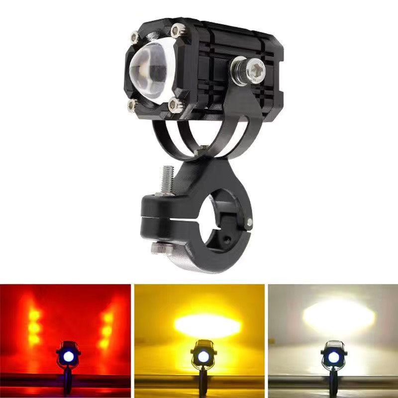 Светодиодный мотоциклетный прожектор высокой интенсивности с дьявольским глазом - Суперяркий, Четырехцветный стробоскоп, Дальний/Ближний свет