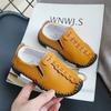 Children Sneakers Big Kids Girls Boys Soft Leather Casual Flats Shoes British Style Small Leather Shoes Hand Sewn Single Shoes