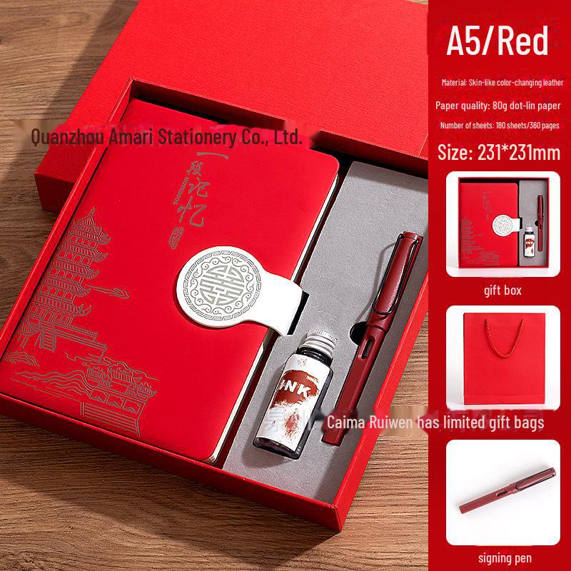 Роскошный кожаный деловой блокнот формата А5: Толстый, элегантный ежедневник для профессионалов и студентов