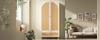 Wardrobe Cabinet with 2 Doors & Rattan, Country Style White, Drawer, Height-Adjustable Shelves & Clothes Rail, Anti-Tip Device, 180x85x52 cm (H/W/D)
