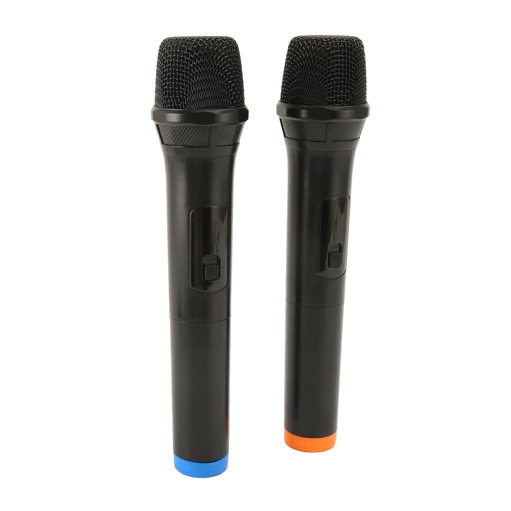 2pcs Wireless Microphone USB Dynamic Cordless Microphone Portable Handheld Microphone for Karaoke Singing Presentation