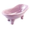 Les Trésors De Lily [N5679] - Purple 'Savon De Lavande' Ceramic Soap Dish (retro Bathtub) - 14x7xx7 Cm