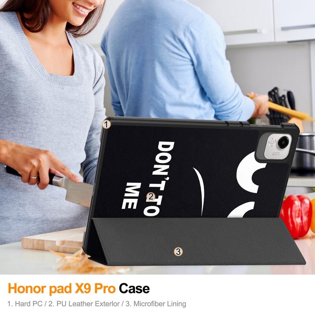 For Honor Pad X9 Pro Case Pattern Print Leather Stand Tablet Cover