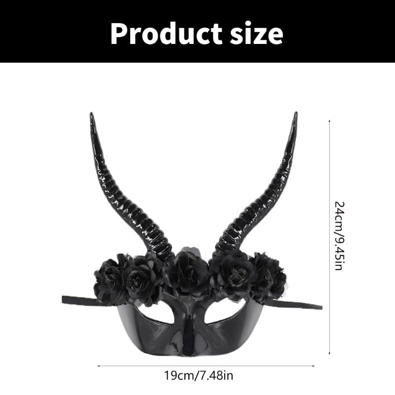 Маска на Хэллоуин Маскарадная маска Маска на пол-лица Маска Демона Маска для Марди Гра Маска для Карнавала Маска с Рогами для Вечеринки