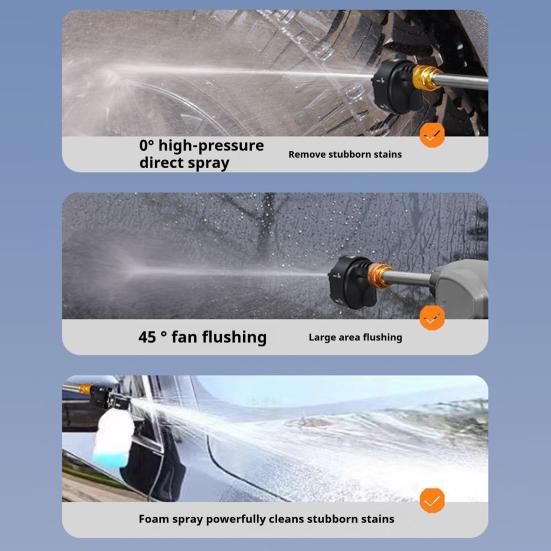 Портативная аккумуляторная мойка высокого давления 600 фунтов на квадратный дюйм, регулируемая, перезаряжаемая, мощная автомобильная мойка высокого давления с насадкой 6-в-1