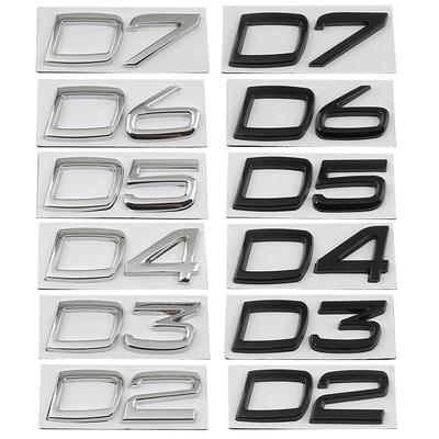 Автомобильный металлический значок-эмблема с надписью D2 D3 D4 D5 D6 D7 Наклейки для S40 S60 S80 S90 XC40 XC60 XC90 V40 V60 V70 V90 C30