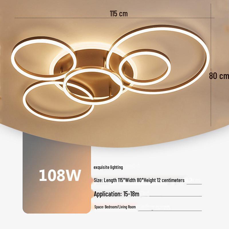 Скандинавская современная светодиодная потолочная лампа - Креативный круглый дизайн для гостиной, кабинета, спальни