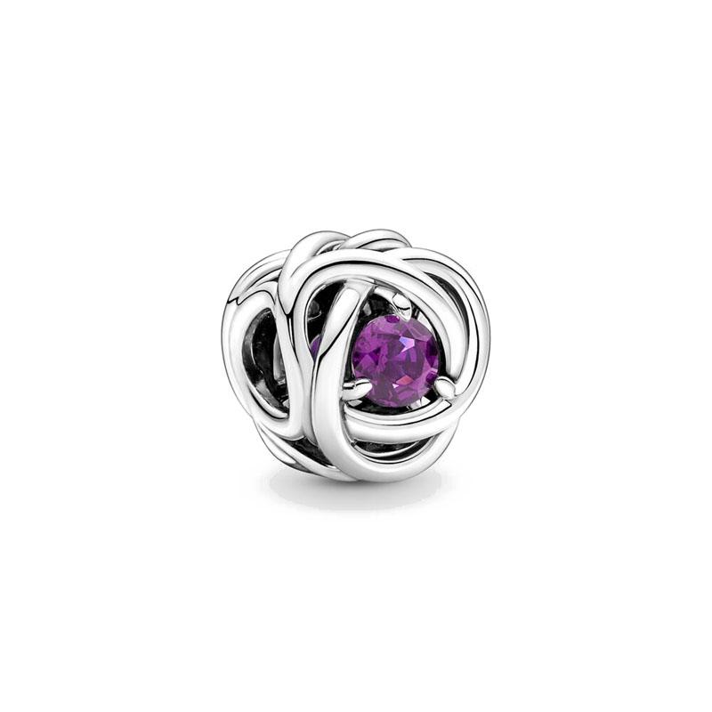 New 925 Silver Twelve Month Birthday Stone Pendant DIY Beads for European Bracelet Jewelry