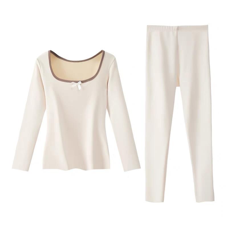 Fall and Winter Women's German Wool Thermal Underwear Set Women's Underpants Fall Clothing Fall Pants Pajamas Family Clothing
