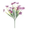 Artificial Fake Plant Flowers UV Resistant Artificial Plastic Colorful Violet Flowers for Spring and Summer Home Room Decoration
