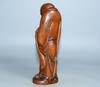 Chinese Antique Boxwood Carved Fine Arhat Buddha Statue Home Decor Sculpture Art
