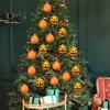 24 Pcs Pumpkin Hanging Ball Halloween Jack-O-Lantern Hanging Ornament Shatterproof Festive Decorative Ball for Christmas Tree Home Party Decor