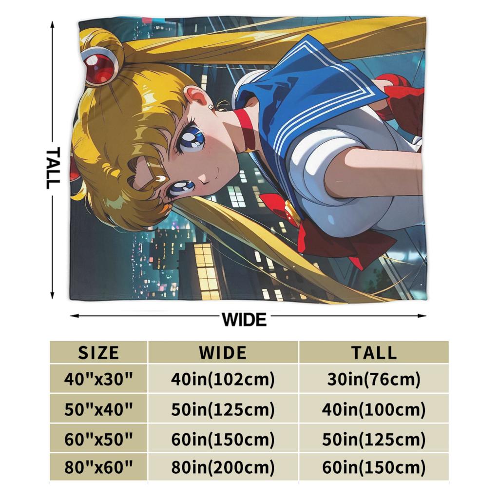 Одеяло Сейлор Мун Супермягкое Забавное Плюшевое Одеяло-Плед для Девочек Мальчиков Уличное Фланелевое Покрывало на Кровать Покрывало