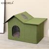 1шт. Уличная водонепроницаемая роскошная кровать для кошек, морозостойкая и водонепроницаемая, удобное убежище, всесезонный универсальный домик для кошек, закрытая вилла