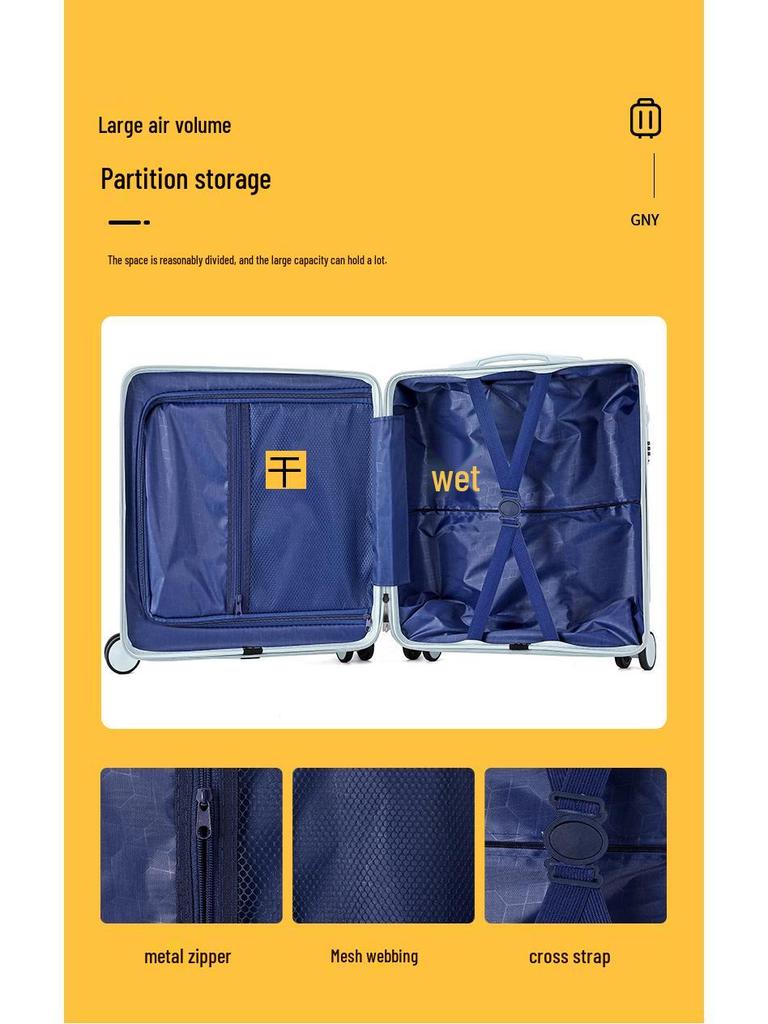 Легкий мини-чемодан на колесиках с кодовым замком, 18-20 дюймов - Идеально подходит для студентов и детей.