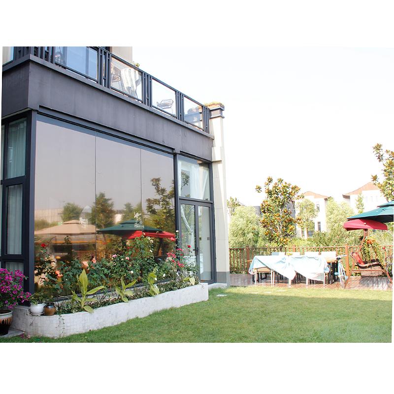 Чайный Серебристый Самоклеящаяся Оконная Пленка Конфиденциальность Зеркальный Эффект Односторонняя Видимость Снижение Тепла Солнцезащитная Тонировка ПЭТ Декоративная для Зданий