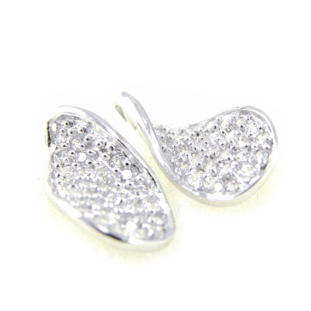 Les Trésors De Lily [H0470] - White 'Goddess' Silver Earrings