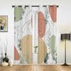 Boho Abstract Leaves Window Curtains for Living Room Luxury Bedroom Curtain Kitchen Blinds Drapes Curtains