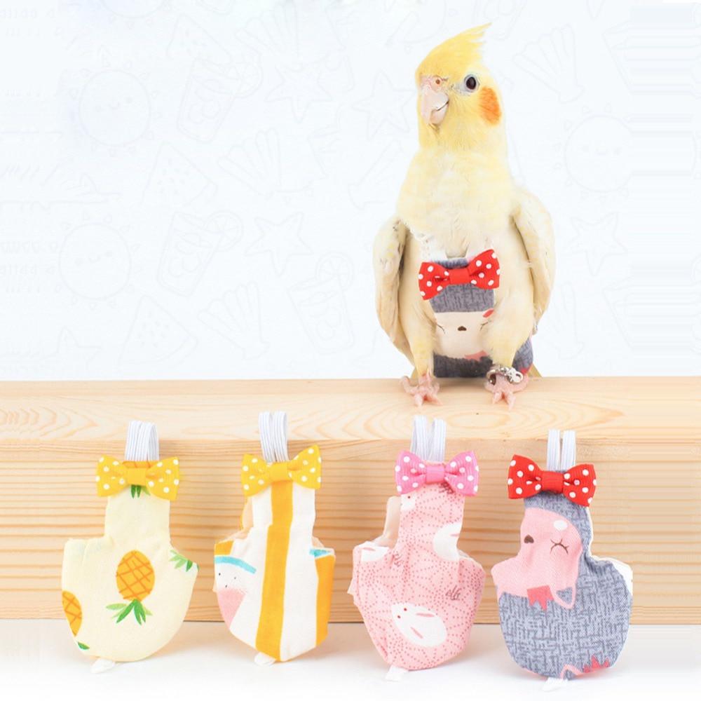 Bird Parrot Diaper Cockatiel Pigeons Flight Suit Clothes Medium Large Pet Birds Clothes Diapers Pet Birds Feces Pocket 1 Pcs
