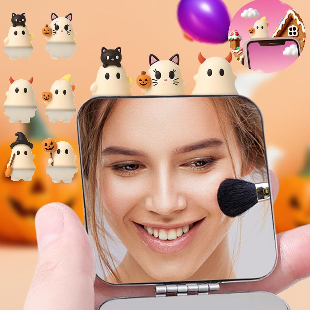 Наклейка на телефон Ghostees Mystery Phone Buddy на Хэллоуин: призрак и тыква. Милый, прочный клейкий декор для телефона.
